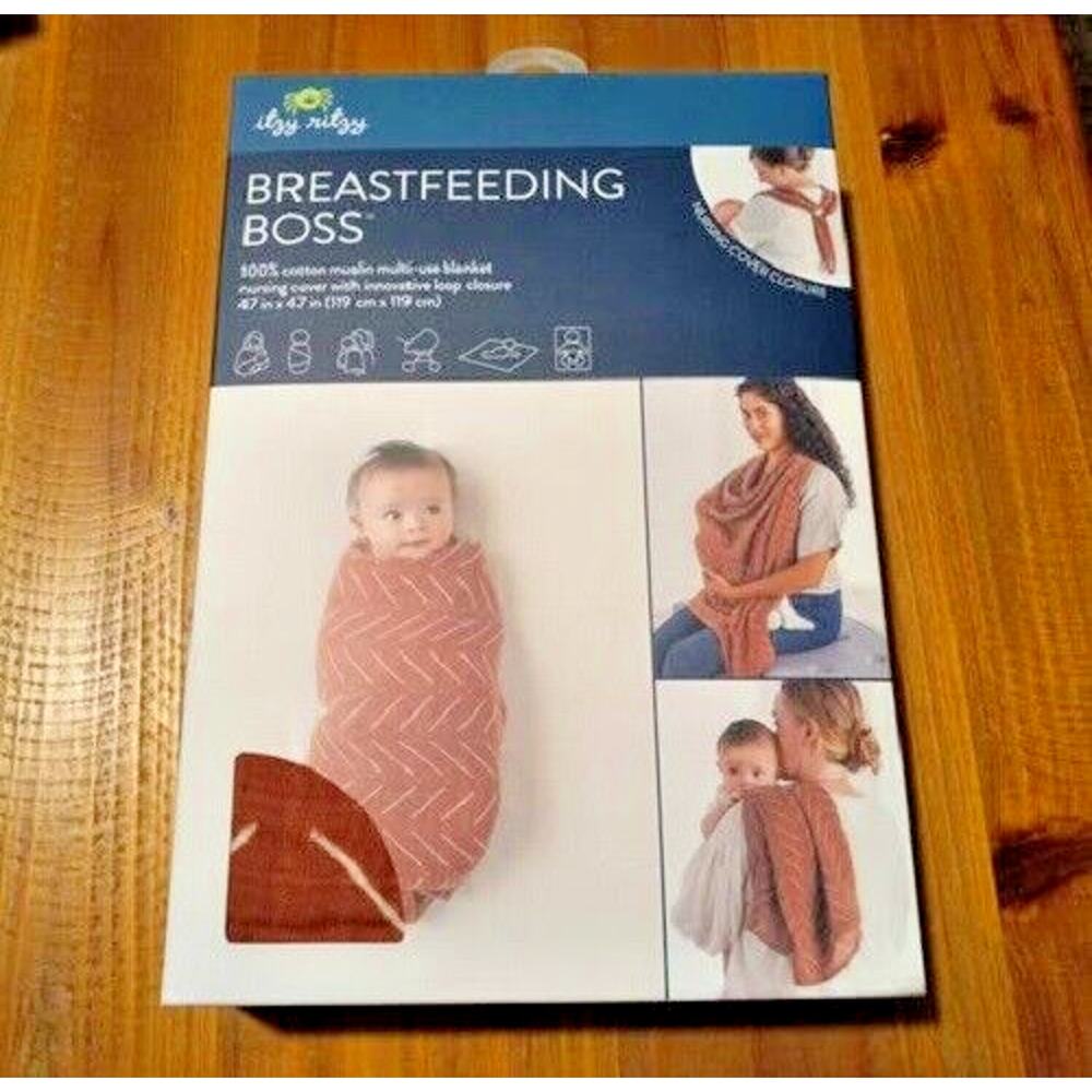 Itzy Ritzy Breastfeeding Boss Nursing, Swaddling, Stroller Cover - Rust